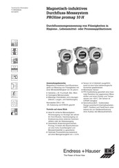 Endress+Hauser Proline Promag 10H Technische Information