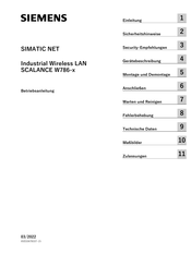 Siemens SIMATIC NET SCALANCE W786 Serie Betriebsanleitung