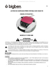 Bigben Interactive CD52 USB Betriebsanleitung