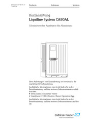 Endress+Hauser Liquiline System CA80AL Kurzanleitung