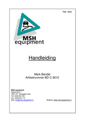 MSH equipment BD C-3610 Bedienungsanleitung