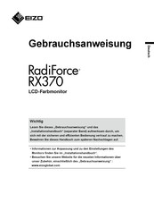 Eizo RadiForce RX370 Gebrauchsanweisung