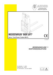 AEDES TRIPLEX TPM 250 Bedienungs- Und Wartungsanleitung