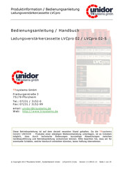 unidor TRsystems LVCpro 02 Bedienungsanleitung/Handbuch