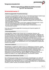 Promesstec WTR 190 Bedienungsanleitung