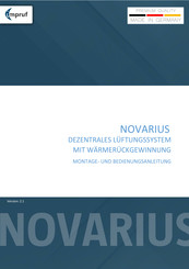 Impruf NOVARIUS Serie Montage- Und Bedienungsanleitung