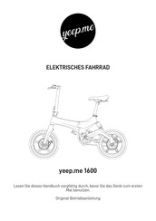 yeep.me 1600 Originalbetriebsanleitung