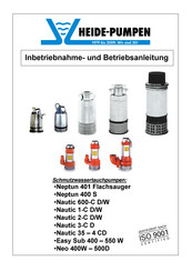 Heide-Pumpen Nautic 35-4 CD Inbetriebnahme- Und Betriebsanleitung