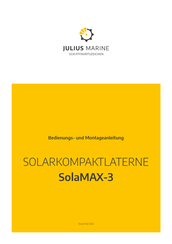 Julius Marine SolaMAX-3 Bedienungs- Und Montageanleitung
