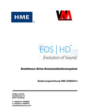 W.Meier HME EOS HD Bedienungsanleitung