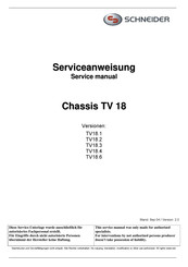 Schneider TV18.6 Installations- Und Serviceanweisung