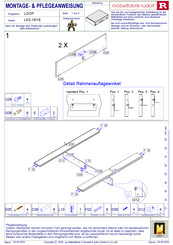 Möbelfabrik Rudolf LOOP LK2-16 Montage- Und Pflegeanweisung
