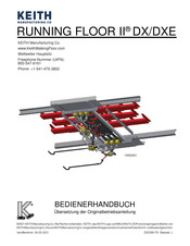 KEITH Manufacturing Co. RUNNING FLOOR II DXE Bedienerhandbuch