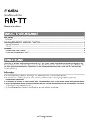 Yamaha RM-TT Referenzhandbuch