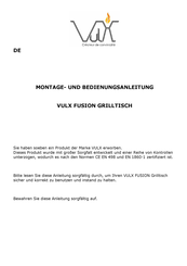 VULX FUSION Montage- Und Bedienungsanleitung