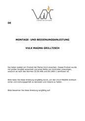 VULX MAGMA Montage- Und Bedienungsanleitung