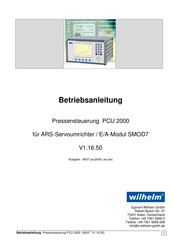 wilhelm PCU 2000 Betriebsanleitung