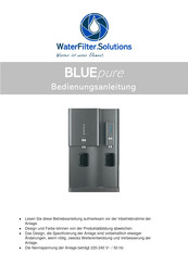 WaterFilter.Solutions BLUEpure Bedienungsanleitung
