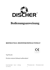 DISCHER Piccolo Bedienungsanweisung