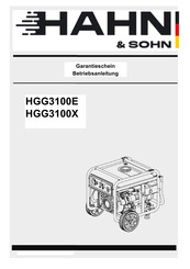 Hahn & Sohn HGG3100E Betriebsanleitung & Garantieschein