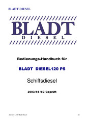 BLADT DIESEL 120 PS Bedienungshandbuch