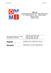 omi CHO 162 Bedienungs- Und Wartungsanleitung