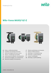 Wilo Yonos MAXO Einbau- Und Betriebsanleitung