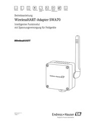 Endress+Hauser WirelessHART-Adapter SWA70 Betriebsanleitung