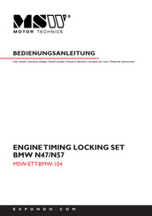 MSW Motor Technics MSW-ETT-BMW-104 Bedienungsanleitung