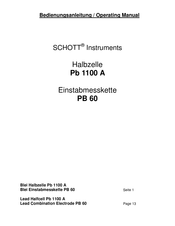 SCHOTT Instruments Pb 1100 A Bedienungsanleitung
