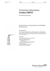 Endress+Hauser Cerabar PMP23 IO-Link Technische Information