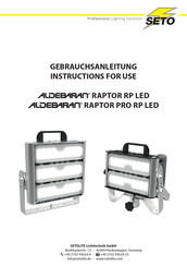 Seto ALDEBARAN RAPTOR PRO RP LED Gebrauchsanleitung