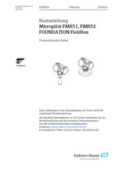 Endress+Hauser Micropilot FMR52 FOUNDATION Fieldbus Kurzanleitung