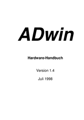 JÄGER ADwin Hardwarehandbuch