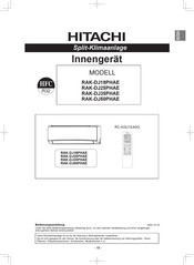 Hitachi RAK-DJ18PHAE Bedienungsanleitung