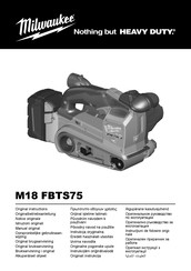 Milwaukee M18 FBTS75 Originalbetriebsanleitung