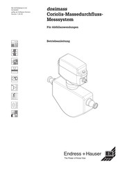 Endress+Hauser Dosimass Betriebsanleitung