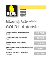 HEBU medical GOLD II Autopsie Gebrauchs- Und Serviceanleitung