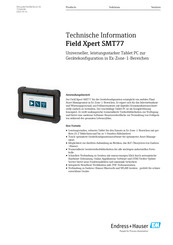 Endress+Hauser Field Xpert SMT77 Technische Information