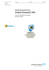 Endress+Hauser Proline Promass E 300 Betriebsanleitung