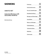 Siemens SIMATIC NET LAN SCALANCE W M763 Serie Betriebsanleitung