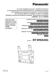 Panasonic BT-WMA26G Installationsanweisung