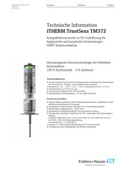 Endress+Hauser iTHERM TrustSens TM372 Technische Information