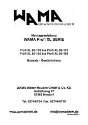WAMA Profi XL 80-195 Montageanleitung