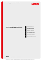 Fronius OPT/i TPS SpeedNet Connector Installationsanleitung