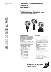 Endress+Hauser Prosonic M FMU 40 Technische Information