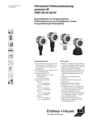 Endress+Hauser Prosonic M FMU 40 Technische Information