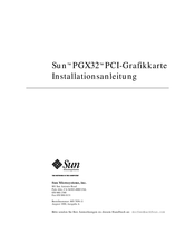 Sun Microsystems PGX32 Installationsanleitung