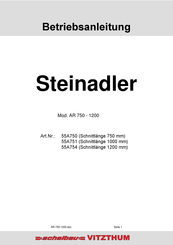 schalbau VITZTHUM Steinadler AR 1200 Betriebsanleitung