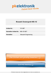 MUSASHI ENGINEERING 151-687 Gebrauchsanleitung
